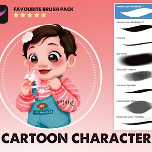 Cartoon character Brush pack - Procreate Brush Set, Procreate Brushes, Procreate Brush Pack - Hameoart