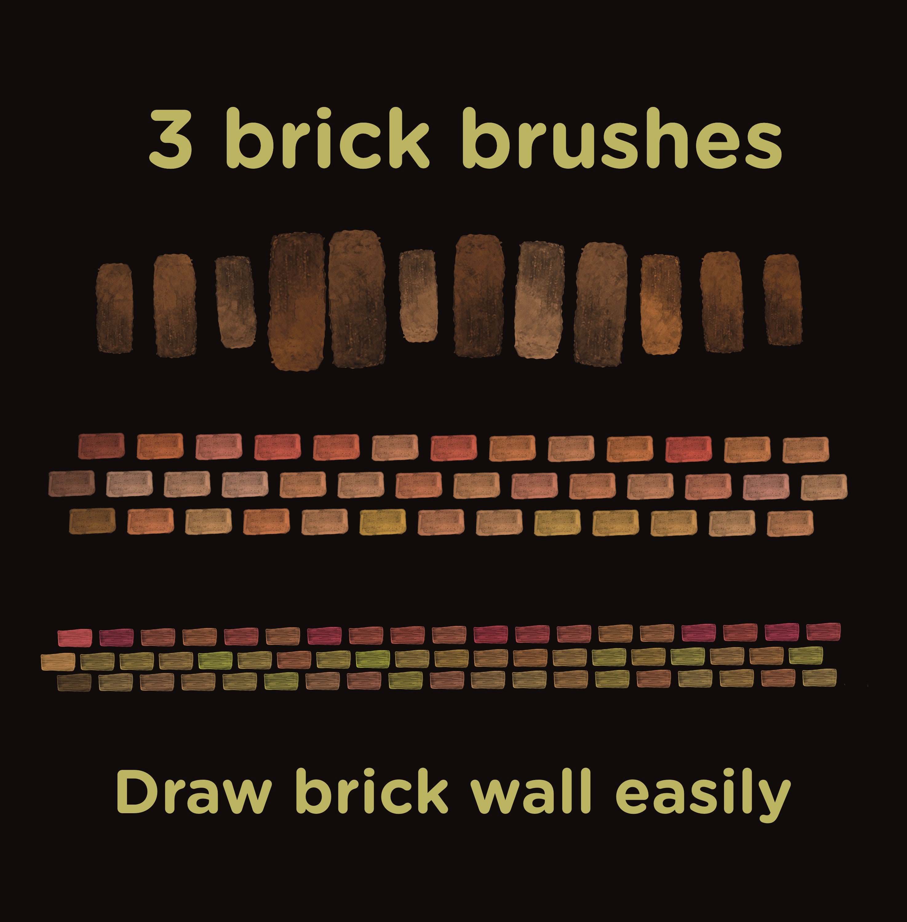 Easy Drawing Flowers in Procreate Flower Brushes, Brick Wall Brushes