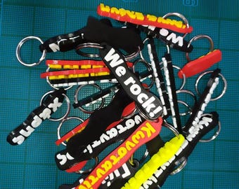 Personalised Keyrings/Keychains (Lot of 10).