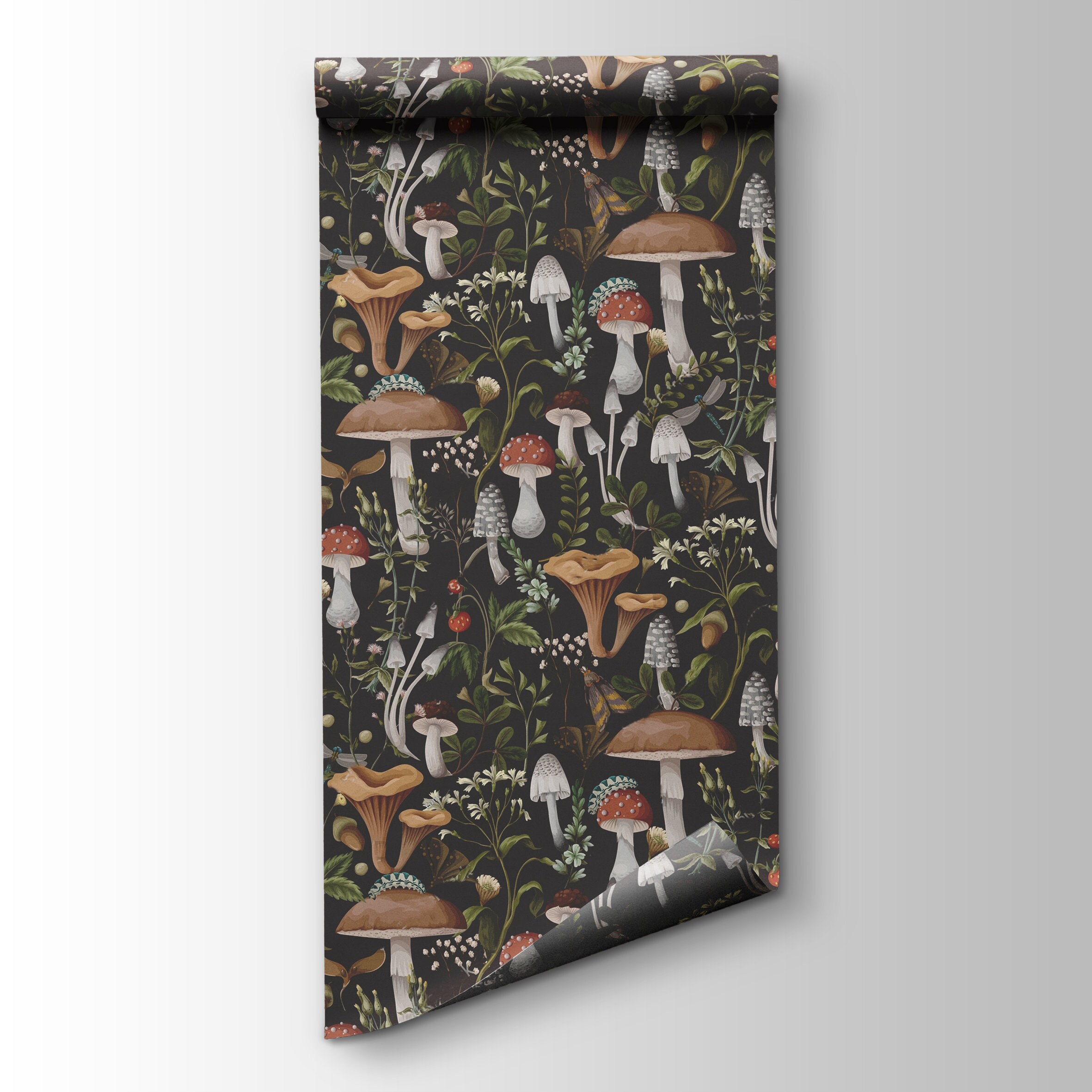 Mushroom Wallpaper Peel and Stick Woodland Mural Removable - Etsy Canada