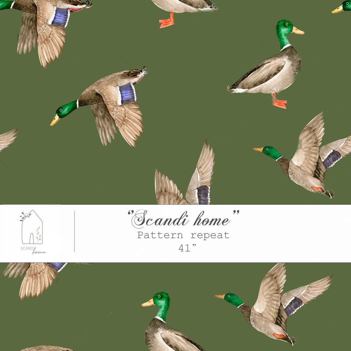 Removable Wallpaper Vintage Duck Peel and Stick Birds Wall - Etsy