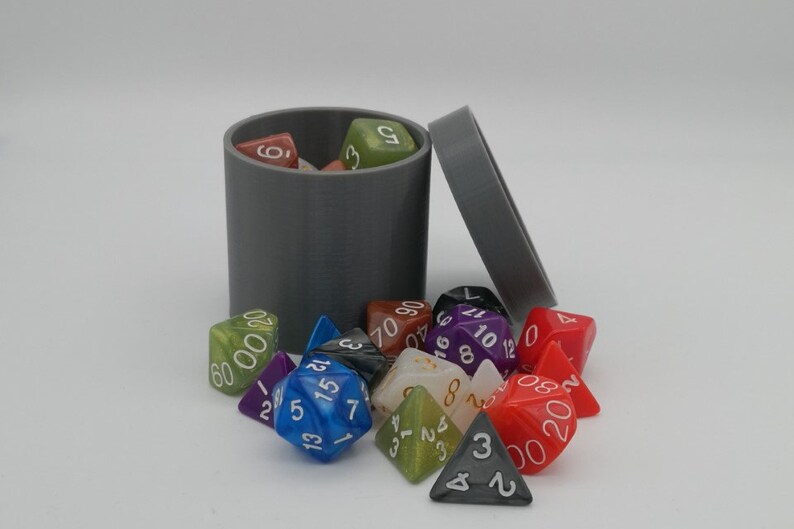 Dice Box Cylinder 3D geprint Bordspel Dice Box Doos voor Etsy
