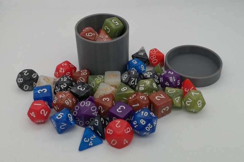 Dice Box Cylinder 3D geprint Bordspel Dice Box Doos voor Etsy