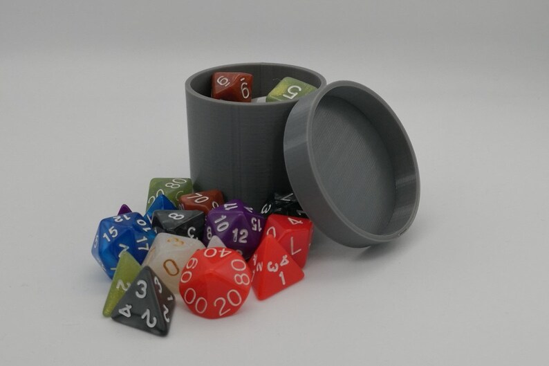 Dice Box Cylinder 3D geprint Bordspel Dice Box Doos voor Etsy