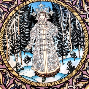 HALF PRiCE SaLE! VILLEROY and BOCH Porcelain Snow Queen Russian Maiden decorative plate Collectible Limited edition