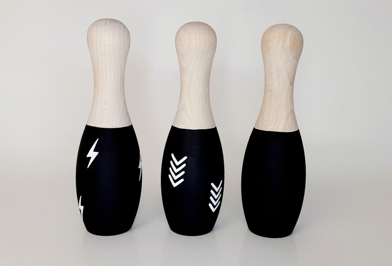 Skittle Set Wooden Bowling Pins Kids Bowling Set