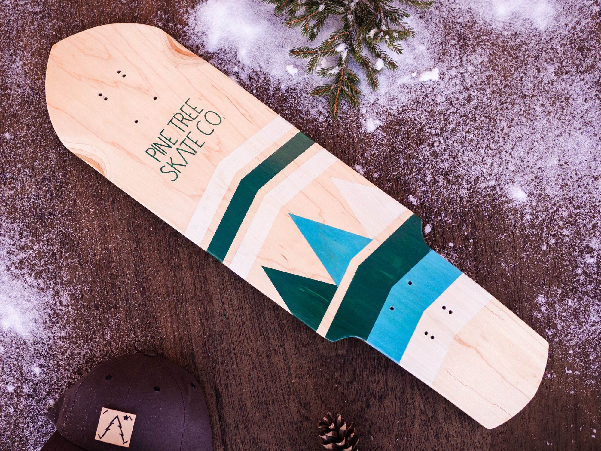 Handmade Skateboard Deck Snow Pines Pine Tree Skate Co. Etsy UK