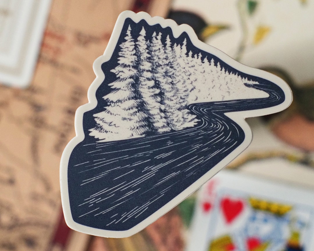 River Printable Sticker River Sticker — 3 Inch Waterproof Vinyl Sticker - Etsy