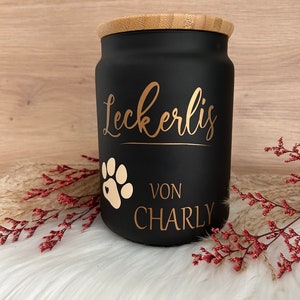 Leckerli-Dose Leckerli-Glas Aufbewahrung für Leckerlis mit Name PERSONALISIERT Bild 2