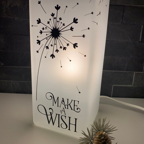 Lampe Licht Milchglas Stimmungslicht Grönö „Make A Wish“ Pusteblume Wunscherfüller Glücksbringer Geschenk Weihnachten Familie Freunde