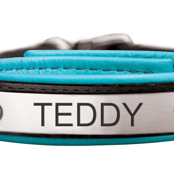 Customized Leather Padded Bracelet - Personalized Engraved Gift Equestrian