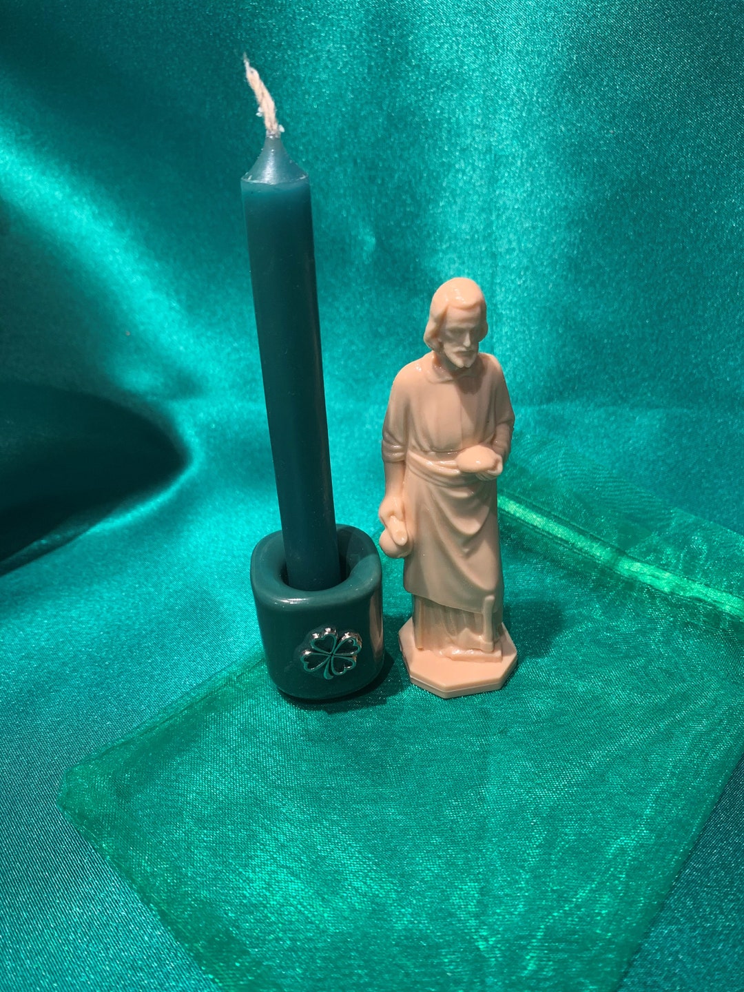 St Joseph Statue Home Selling Kit Saint House Seller Figure, Candle