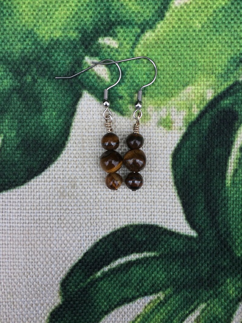 Tiger Eye Necklace and Earring Set Tiger Eye Jewelry Tiger Eye Necklace Tiger Eye Pendant Tigers Eye Necklace Tigers Eye Pendant