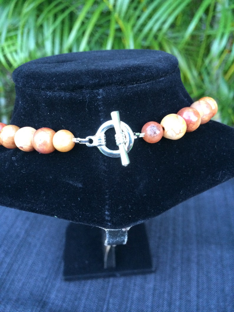 Jasper Necklace Natural Jasper Necklace Rustic Necklace Camel Jasper Necklace with Matching Earrings Brown Jasper Dead Camel Jasper