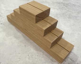 Portacartelli in rovere: porta numeri da tavolo per matrimonio da 1,5 mm per biglietti (A6, A5, A4)
