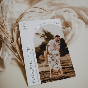 Foto Save the Date, decorazione per inviti di nozze A6, targa con data personalizzata, invito per gli ospiti con carta stampata, 5x7 con buste
