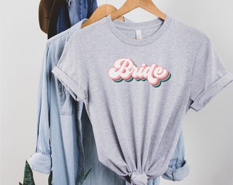 Bride Tee, Retro, Hen Party Bride To Be, Unisex Cotton T Shirt, Bride Tribe