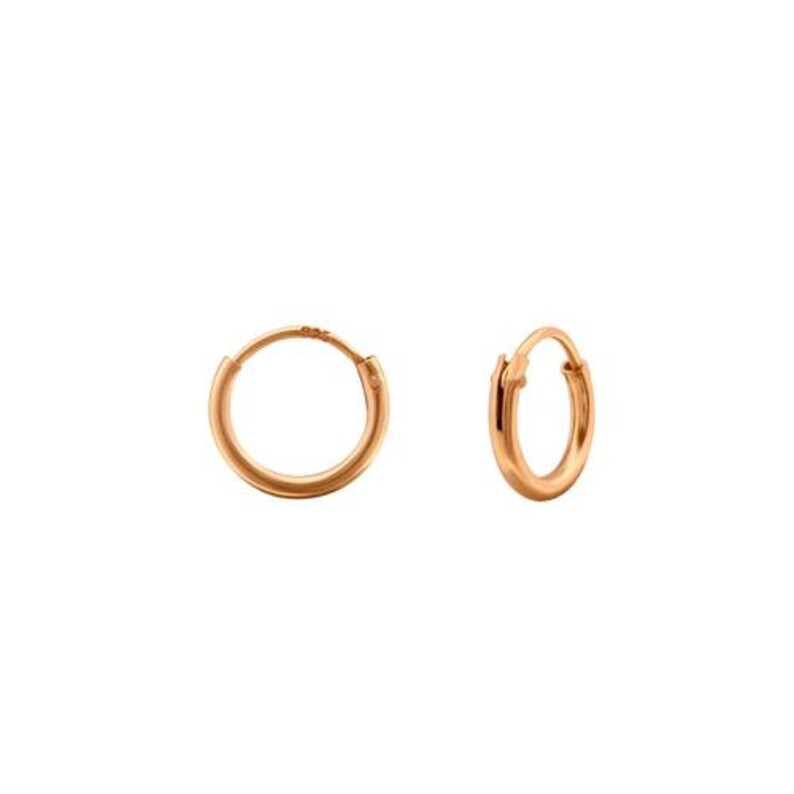 Baby Hoop Earrings in Gold Rose Gold and Silver Etsy