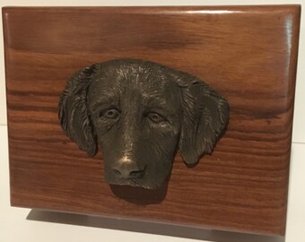 Caja De Madera Perro Mascota urna Cremación Cenizas Ataúd & lápida Azulejo Golden Retriever Caja De Madera Perro Mascota urna Cremación Cenizas Ataúd & lápida Azulejo Golden Retriever