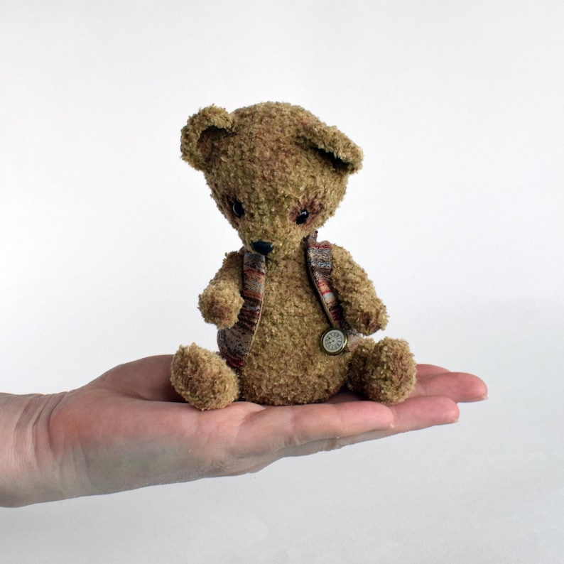 toy bear as a gift brown bear Knitted Bear soft toy teddy bear bear small toy for baby,vintage bear,toy for interior,kind toy