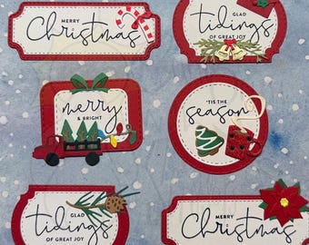 6 Junk Journal Tags for Christmas