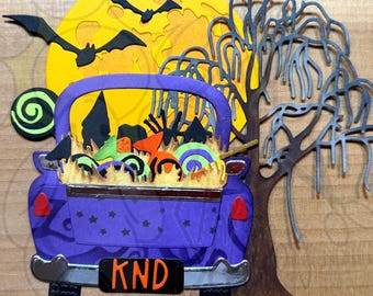 Halloween Truck Embellishment Cluster
