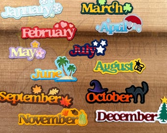 Months of the Year Embellishments