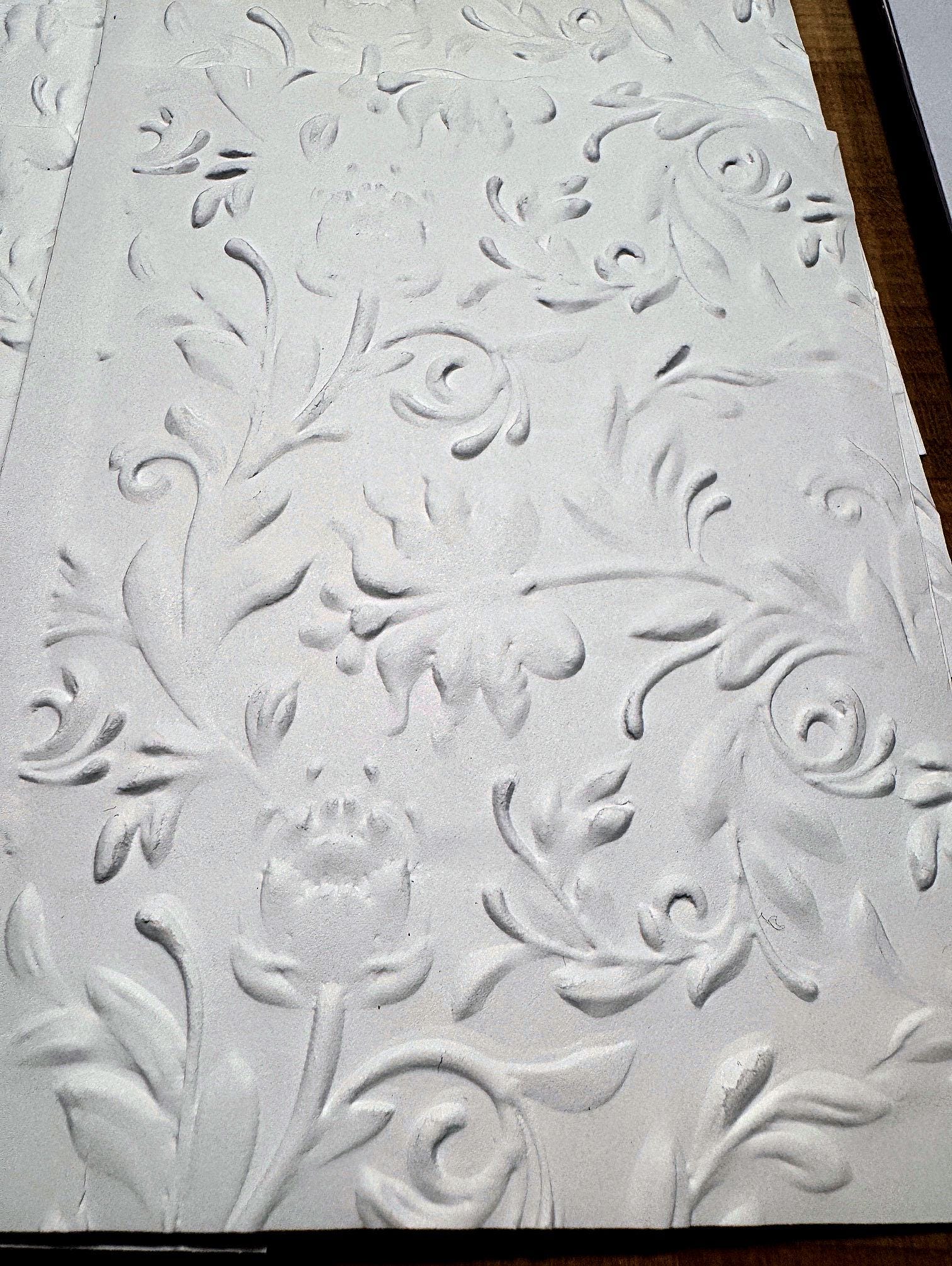 Set of 10 Botanical Embossed Cards - Etsy