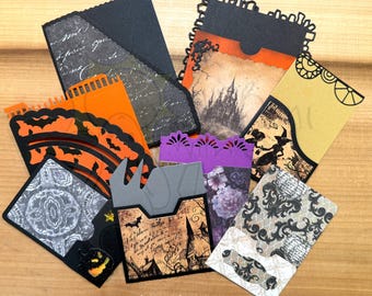 Journal Pockets - Halloween Themed - Set of 8