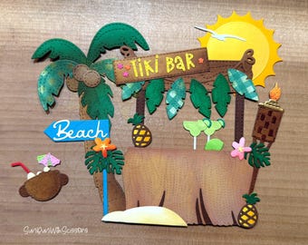 Tiki Bar w/Margaritas Embellishment Cluster