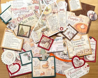 30 Christmas Journaling Pieces - Vintage Kitchen
