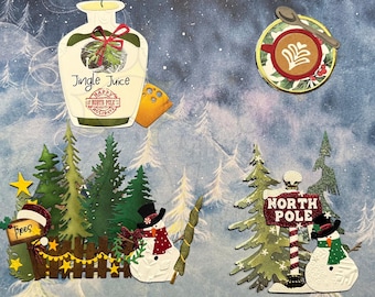 4 Christmas Embellishment Clusters
