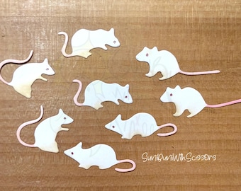 Set of die cut mice/rats