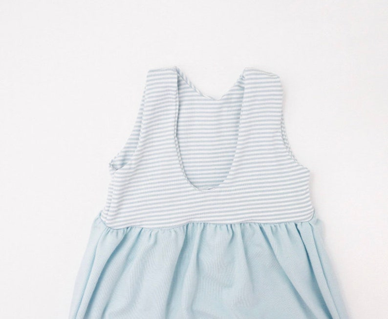 Blue Bamboo Bird Romper