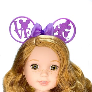 Mouse Ears for 14" Doll, Mickey Ears for 14" doll, 3D Printed Mouse Ears, Doll Ears Headband, Mickey Ears Doll