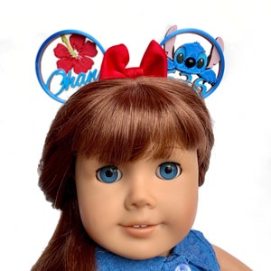 Mickey Ears for 18" doll, Mischievous Alien Theme, Headband Fits most 18" dolls such as American Girl, 3D Printed,  Doll Accessory