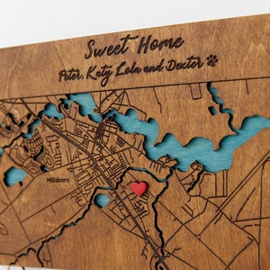 Hochzeitsgeschenk für Paare, Magnetschlüsselhalter für Zuhause, Moderner Eingangsbereich, Personalisierter Stadtplan, Schlüsselhalter