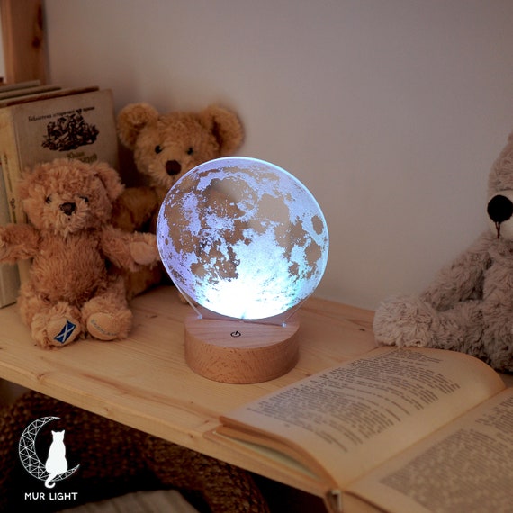 lampara de luna luz nocturna personalizada de la luna led regulable tactil interruptor remoto luz nocturna decoracion de luna llena lampara de