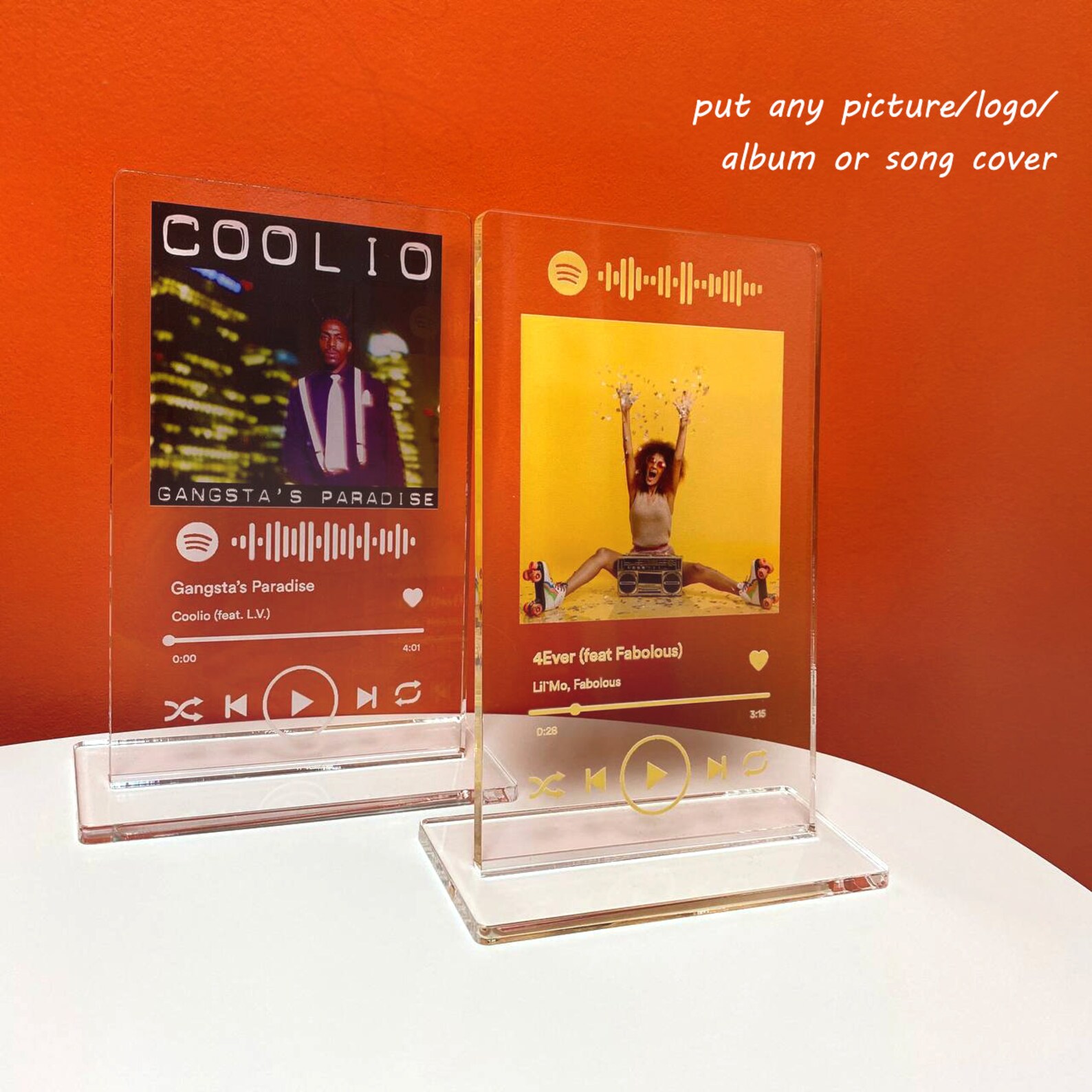 Freestanding Spotify Plaque Spotify Music Plaque with Spotify Etsy