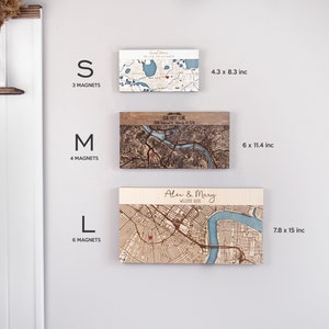 Our First Home Map, Magnetic Key Holder For Wall, Custom Coordinates Wood Map Key Organizer, Housewarming Gift for Couple image 7