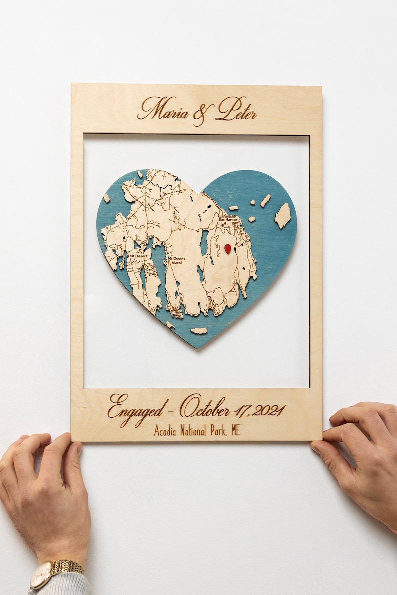 Custom Wedding Gift, City Map Engraved Your City Map, Custom Wooden Map, Location City Map Wall Art, Anniversary Gift, Newly Wed Gifts image 2