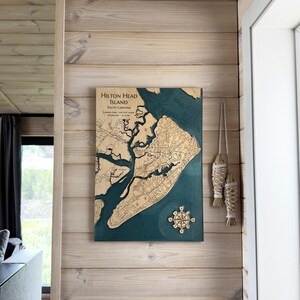 Mappa personalizzata con puntine da disegno per laghi, decorazione murale in resina epossidica verde smeraldo, decorazione murale in legno per casa sul lago, regalo per la ristrutturazione della casa per lui, mappa di viaggio per coppie