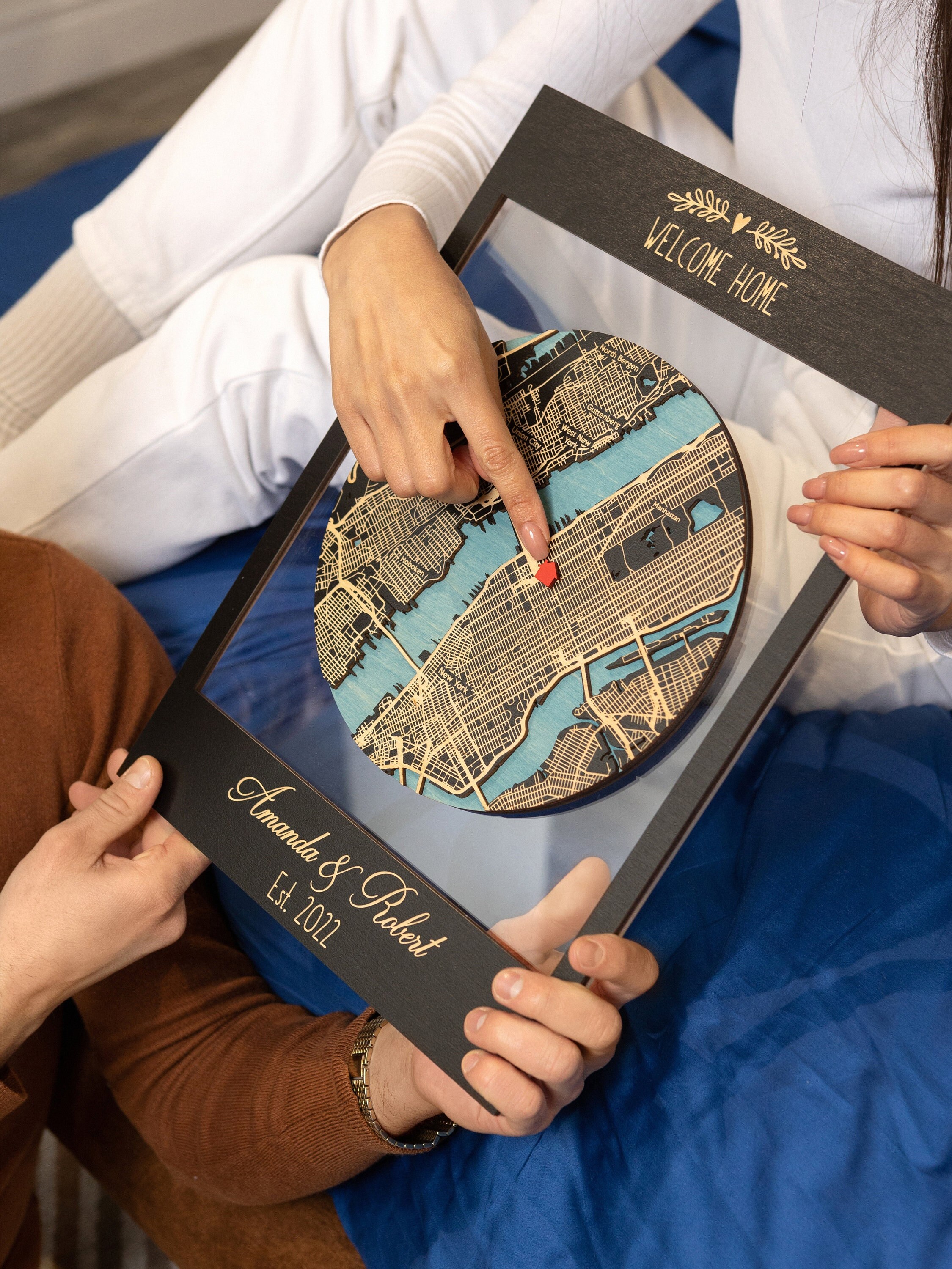 Our First Home Map Housewarming Gift for Couple Custom Framed - Etsy