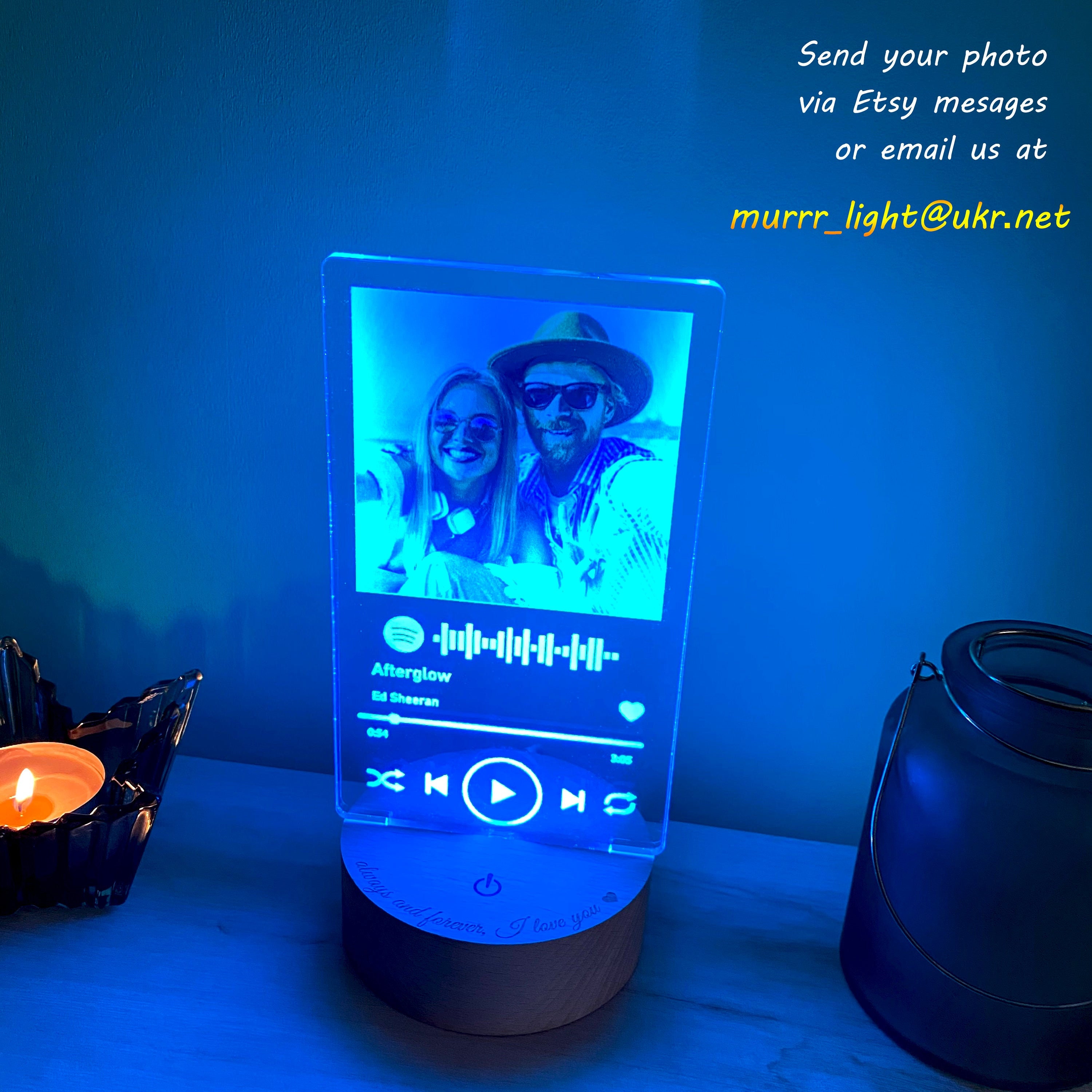 Placa de Spotify led lámpara led impresa UV con código Etsy