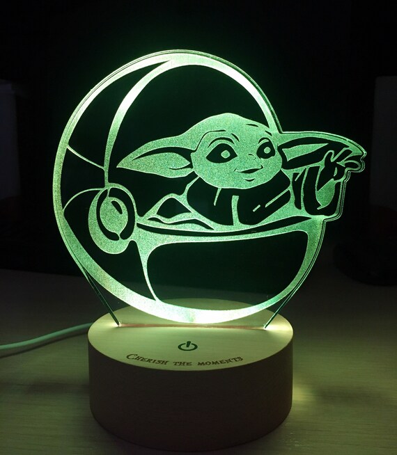 Baby Yoda Night Lamp Star Wars Baby Yoda Gift Personalized Etsy