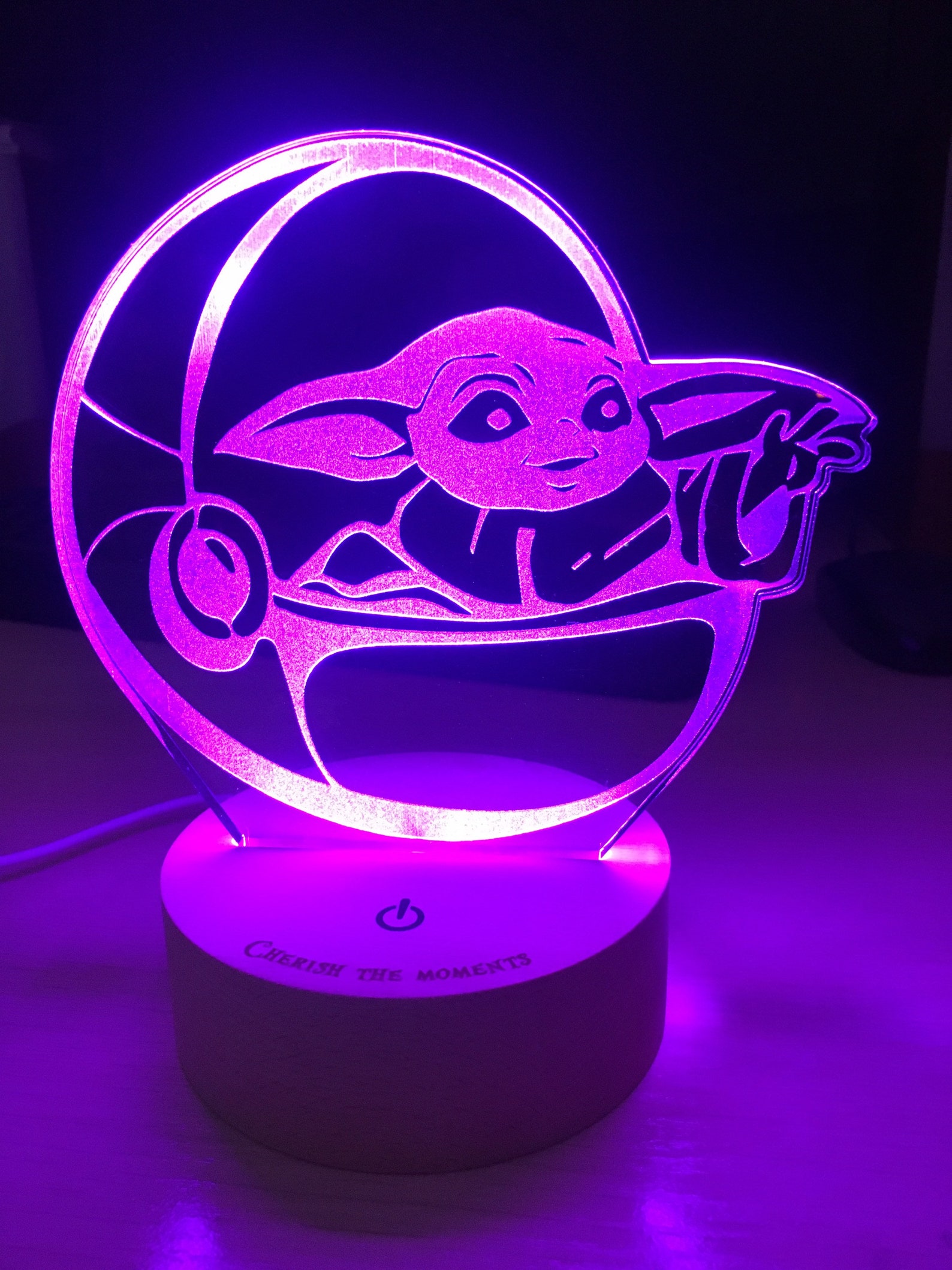 Baby Yoda Night Lamp Star Wars Baby Yoda Gift Personalized Etsy
