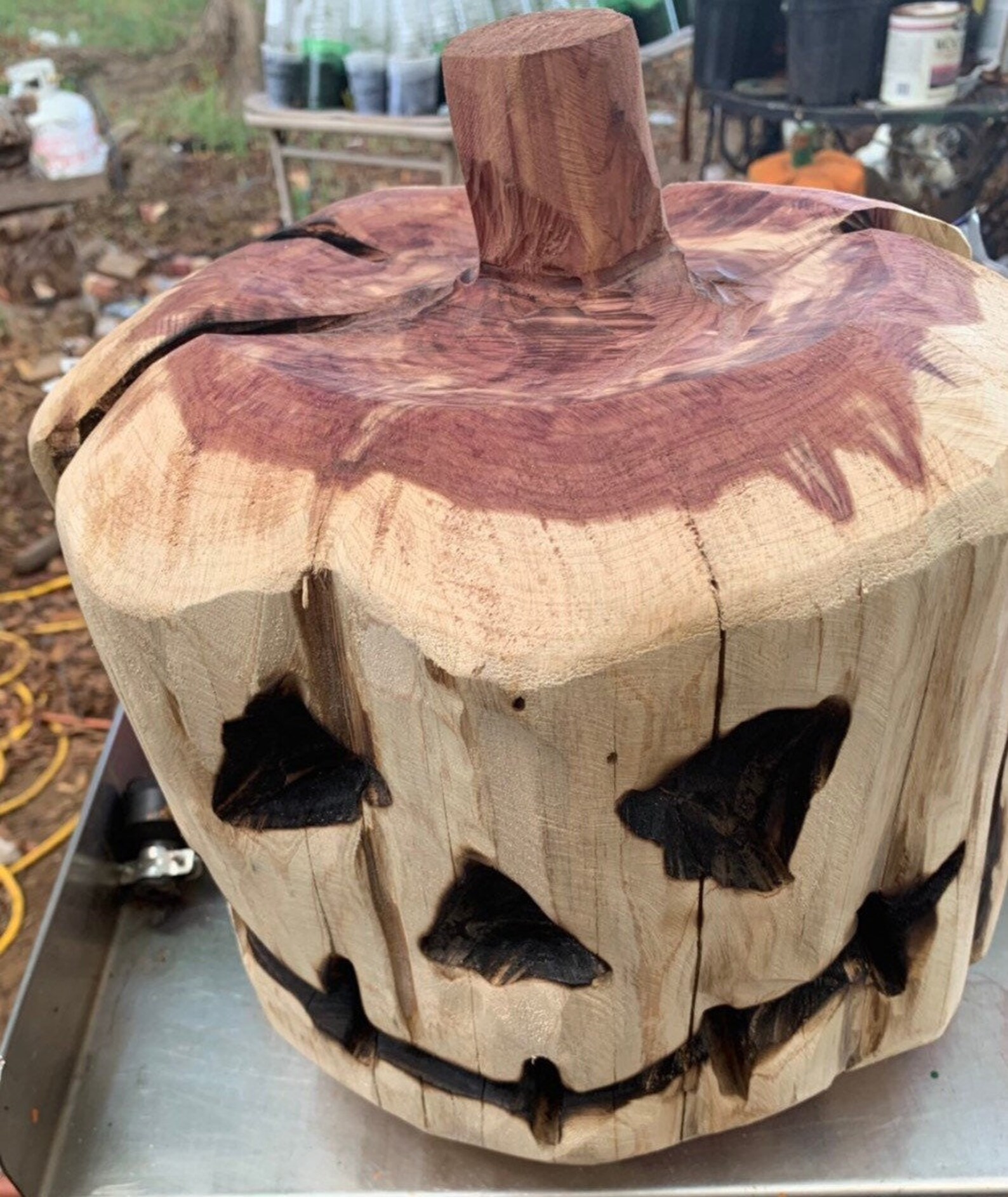 Chainsaw carved pumpkins unpainted you can paint your own or Etsy