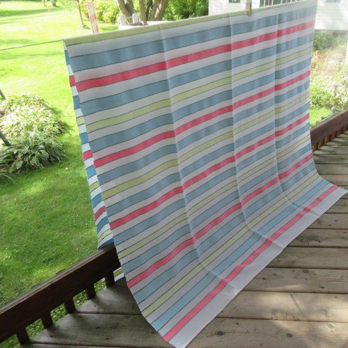 W2 woven catalogne blanket hand made tread cotton jersey material 56.5