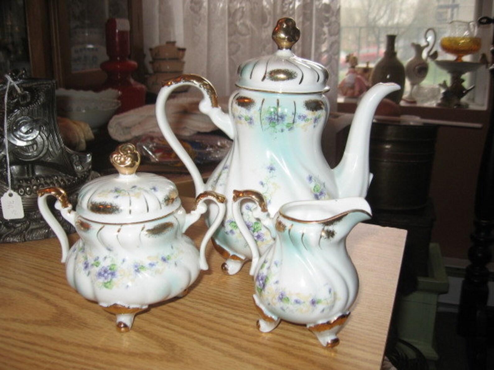 Tea Set Esd Japan One Super Porcelain Teapot 5 Pieces Etsy