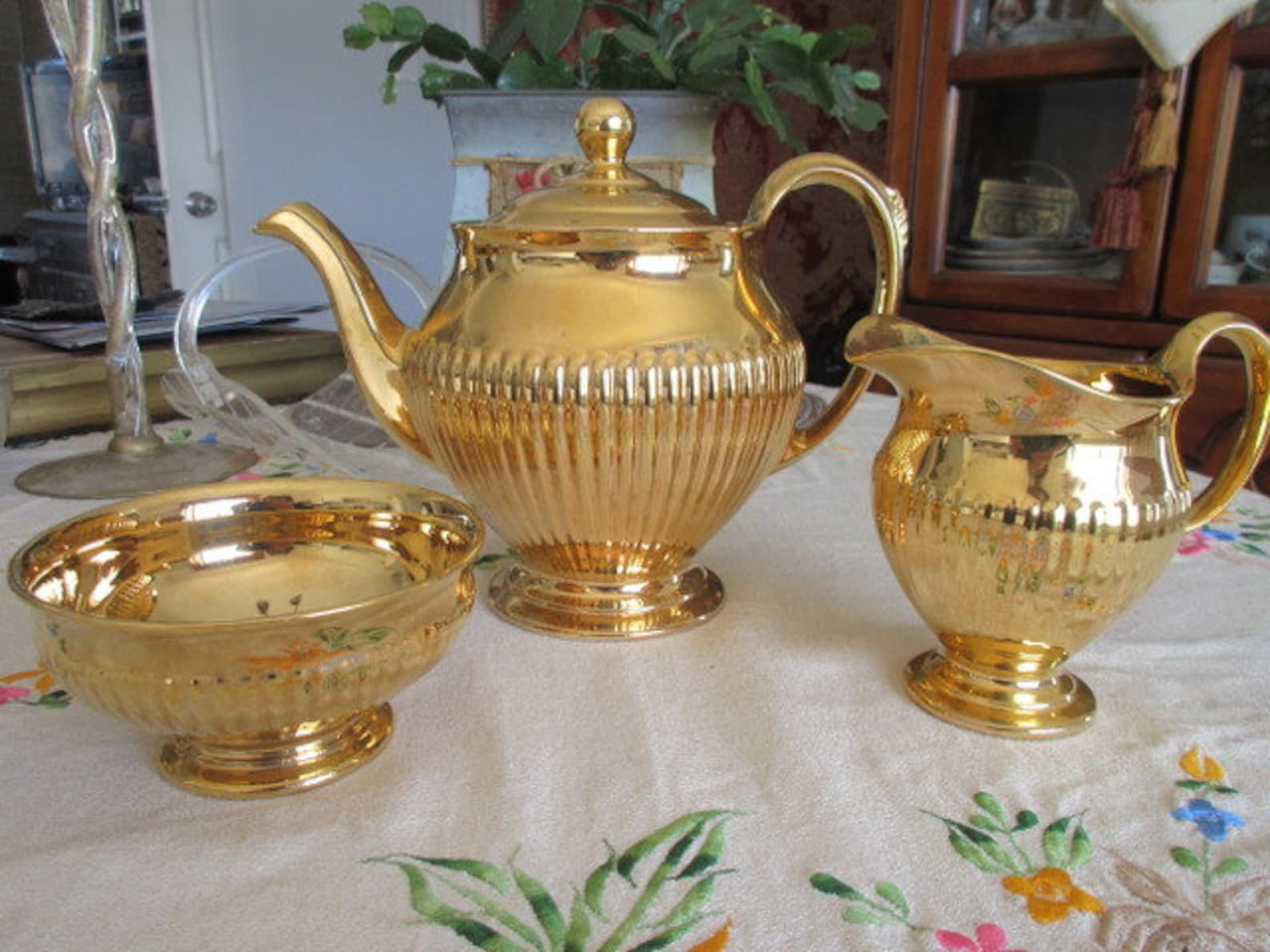 77 Vintage Tea Set Royal Winton Grimwades Colour Gold Etsy